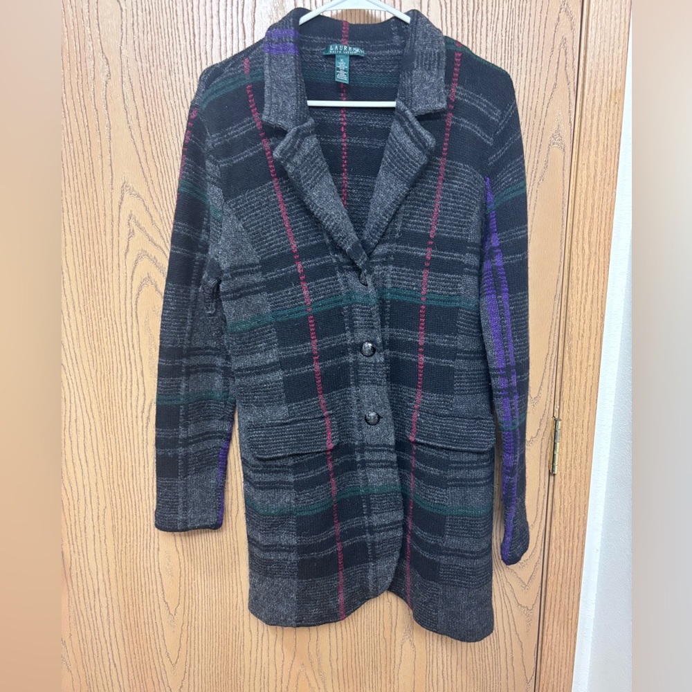 Ralph Lauren Plaid Lightweight Blazer Vintage